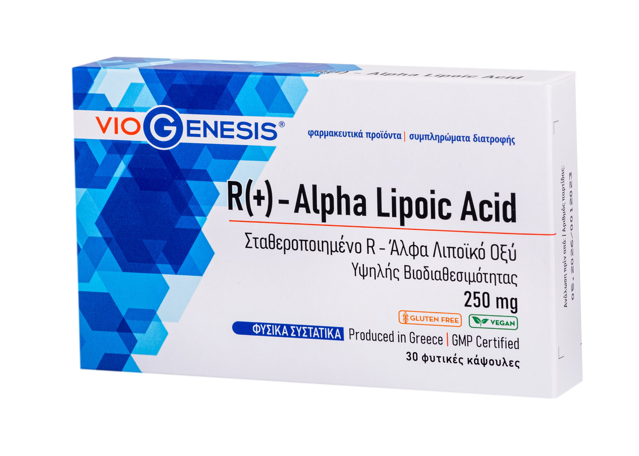 R(+) Alpha Lipoic Acid 250 mg 30 caps Viogenesis